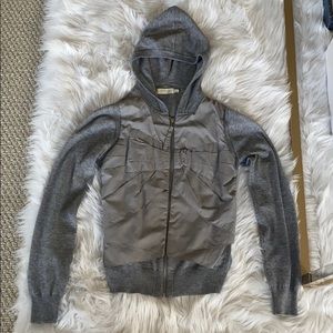 MM Couture Grey Hooded Zip-Up Sweater